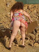 Exotic 36 year old strips while on a hike at the neighborhood quarry