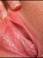 Natural 34d Trixie's giant areolas spill out of her friend's hand me down bra.