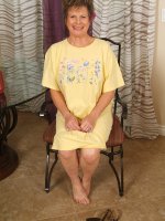 Horny 55 year old Judy plays with her mature and hairy pussy
